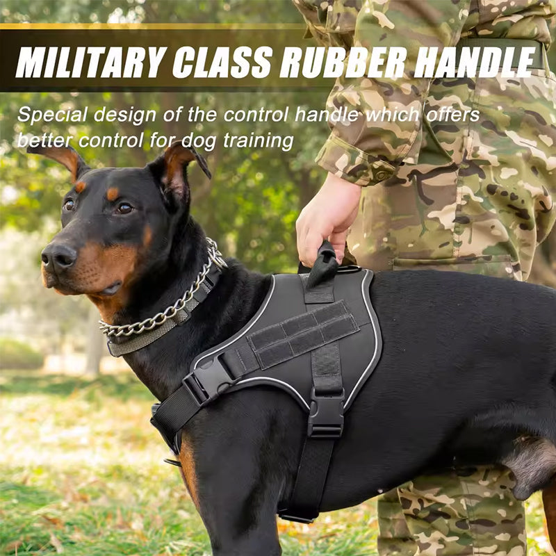 Tactical Dog Vest | Safe & Durable Military-Style Harness for Large Dogs