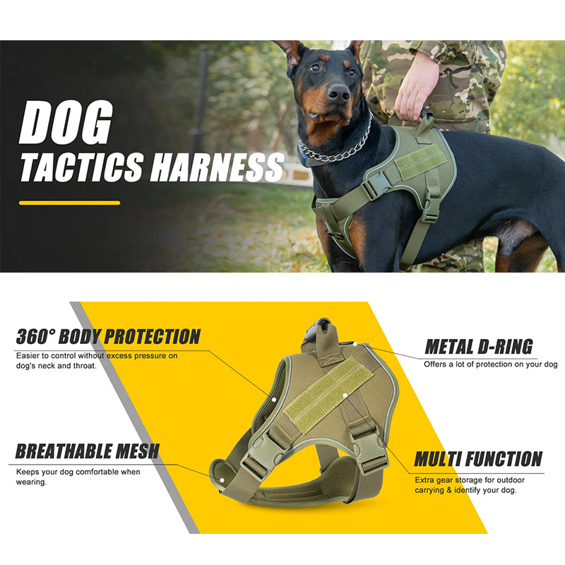 Tactical Dog Vest | Safe & Durable Military-Style Harness for Large Dogs