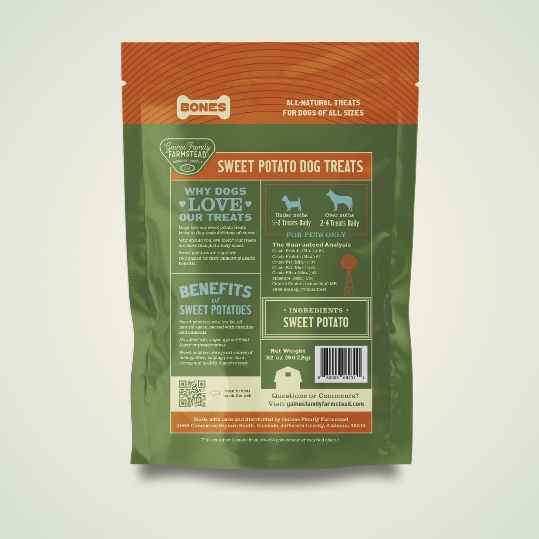 Dog Treats – Sweet Potato Bones | All-Natural & Wholesome