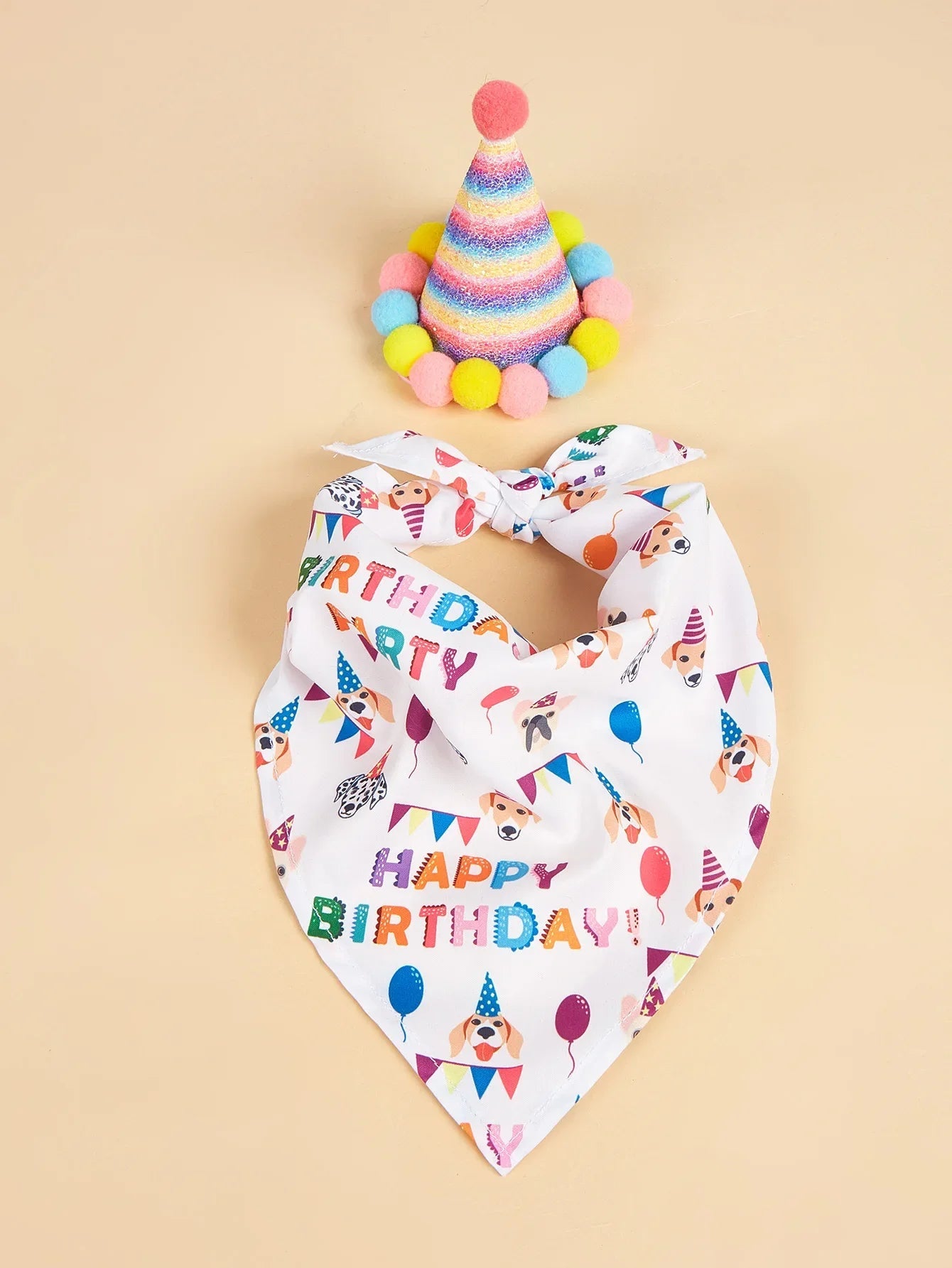 Dog/pet Happy Birthday Party Set | Bandana, Hat, Bowknot & Banner Decorations