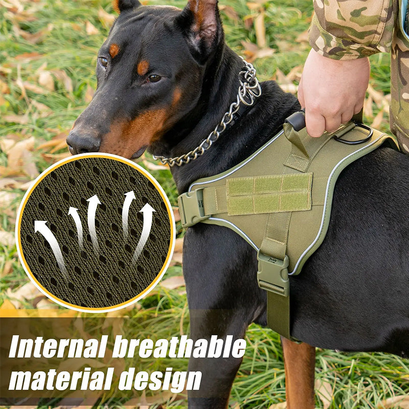 Tactical Dog Vest | Safe & Durable Military-Style Harness for Large Dogs