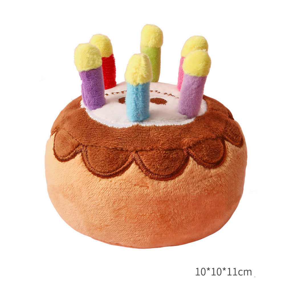 Plush Food Squeaky Dog Toy | Hamburger, Hot Dog, Ice Cream & More