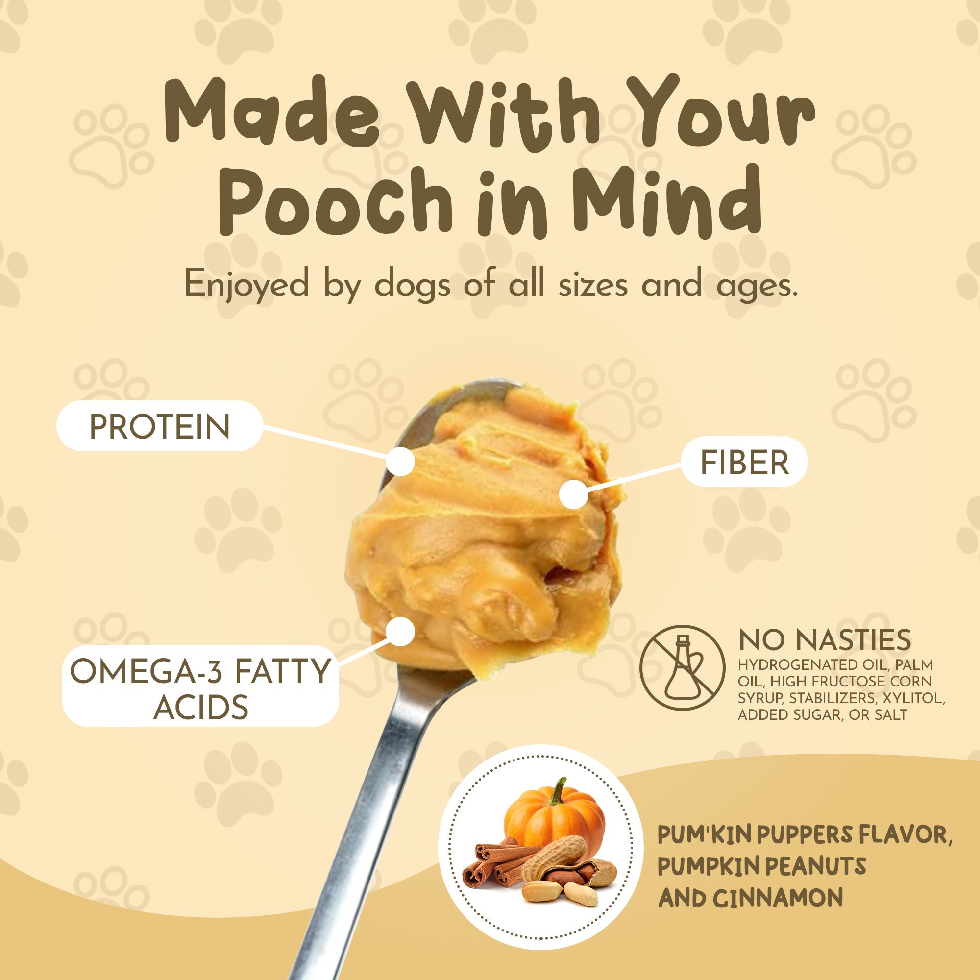 Dawg Butter – Pum'kin Puppers Flavor | Natural Peanut Butter Dog Treat