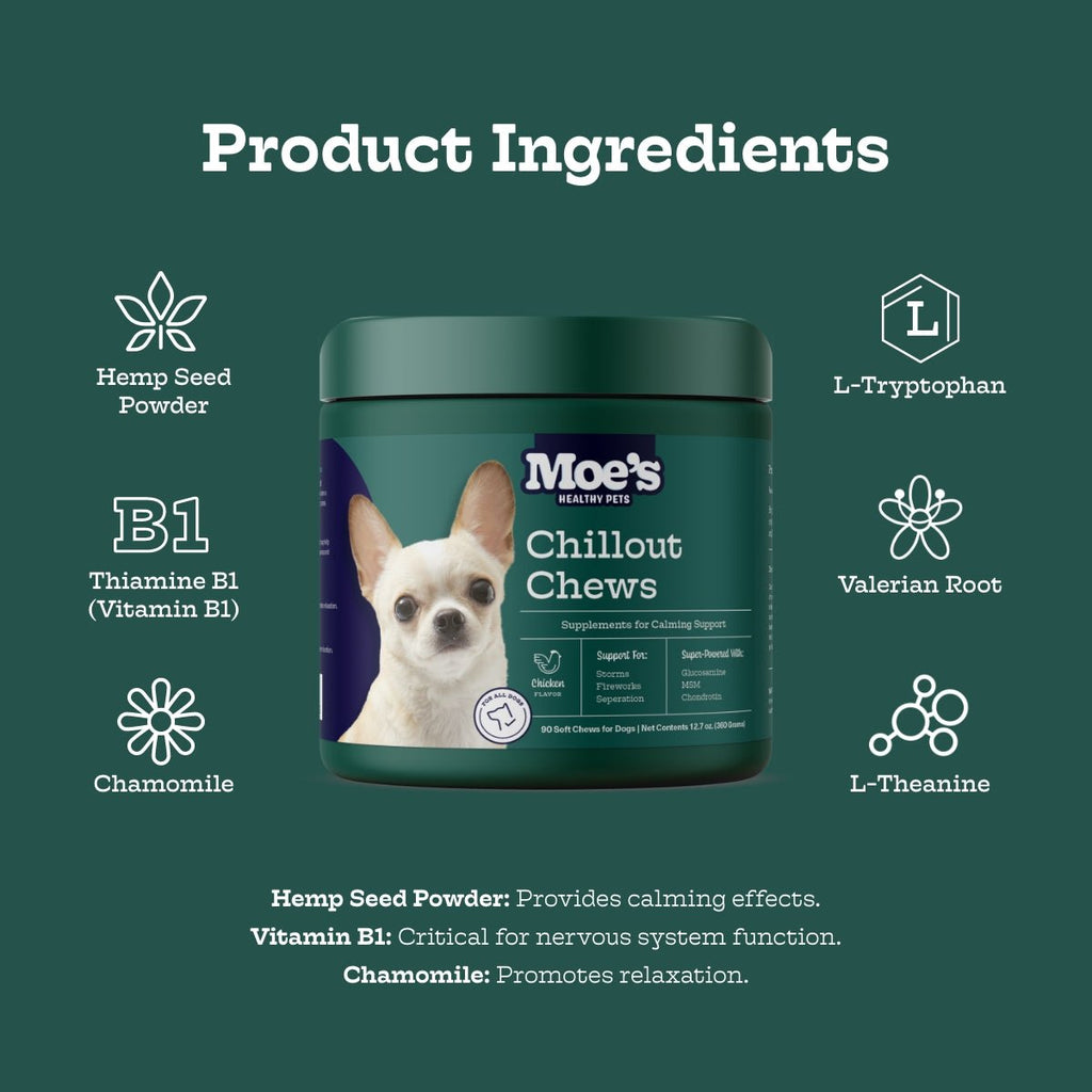Dog Calming Treats – Chillout Chews | Natural Anxiety Relief for Dogs