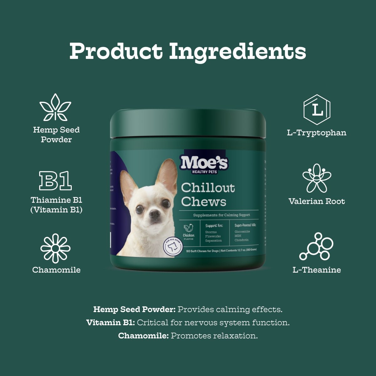 Dog Calming Treats – Chillout Chews | Natural Anxiety Relief for Dogs