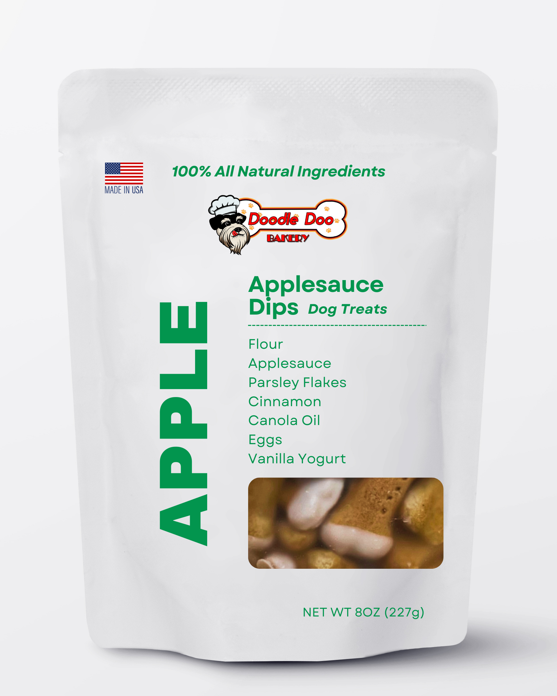 Dog Treats – Applesauce Dip Bites | Homemade Natural Dog Treats ½ lb
