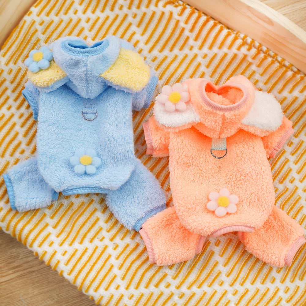 Dog Outfits – Fleece-Lined Four-Legged Autumn & Winter Dog Clothes