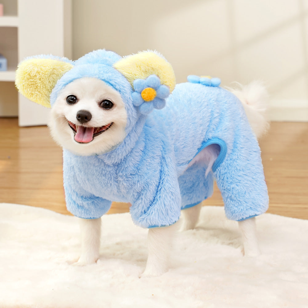 Dog Outfits – Fleece-Lined Four-Legged Autumn & Winter Dog Clothes