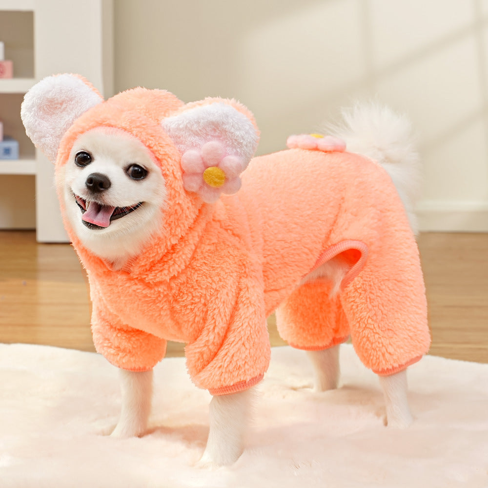 Dog Outfits – Fleece-Lined Four-Legged Autumn & Winter Dog Clothes