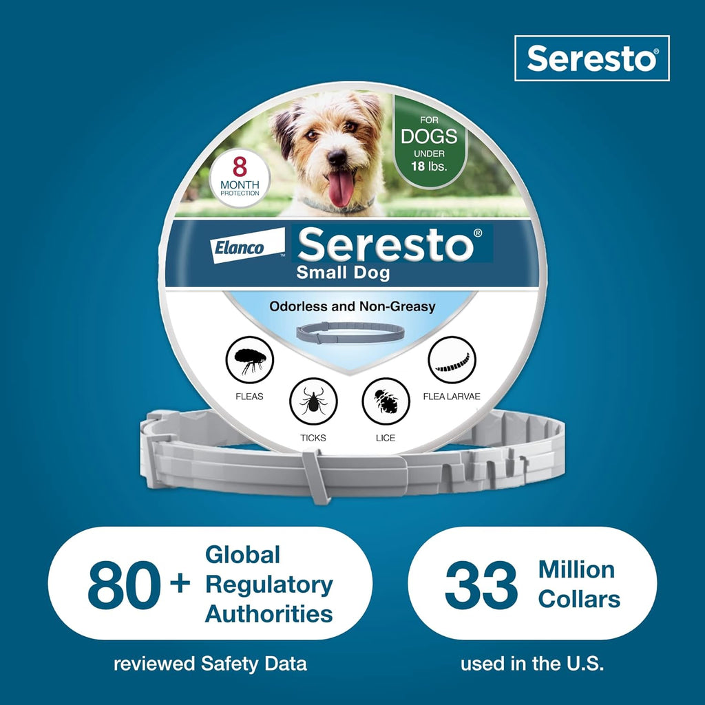 Dog Flea & Tick Collar | Seresto Long-Lasting Protection | Small & Large