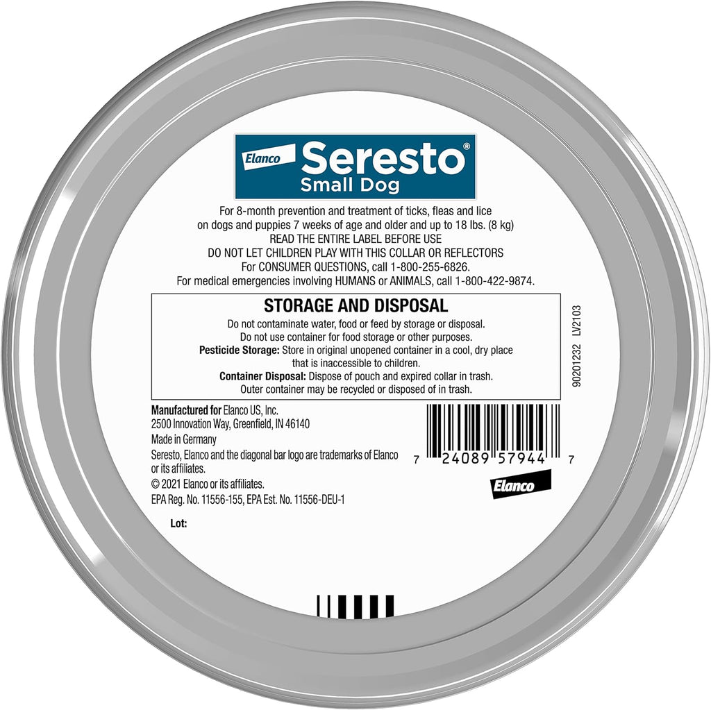 Dog Flea & Tick Collar | Seresto Long-Lasting Protection | Small & Large