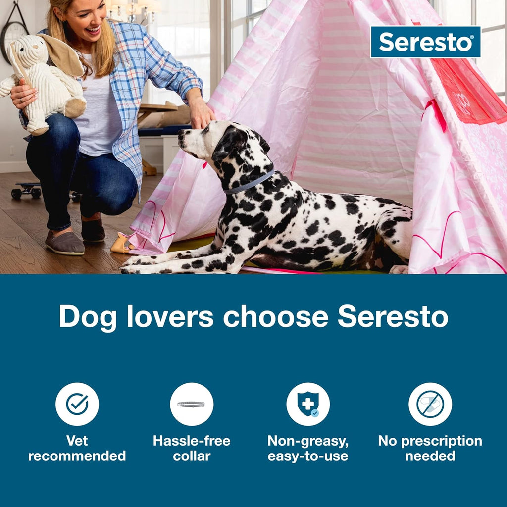 Dog Flea & Tick Collar | Seresto Long-Lasting Protection | Small & Large