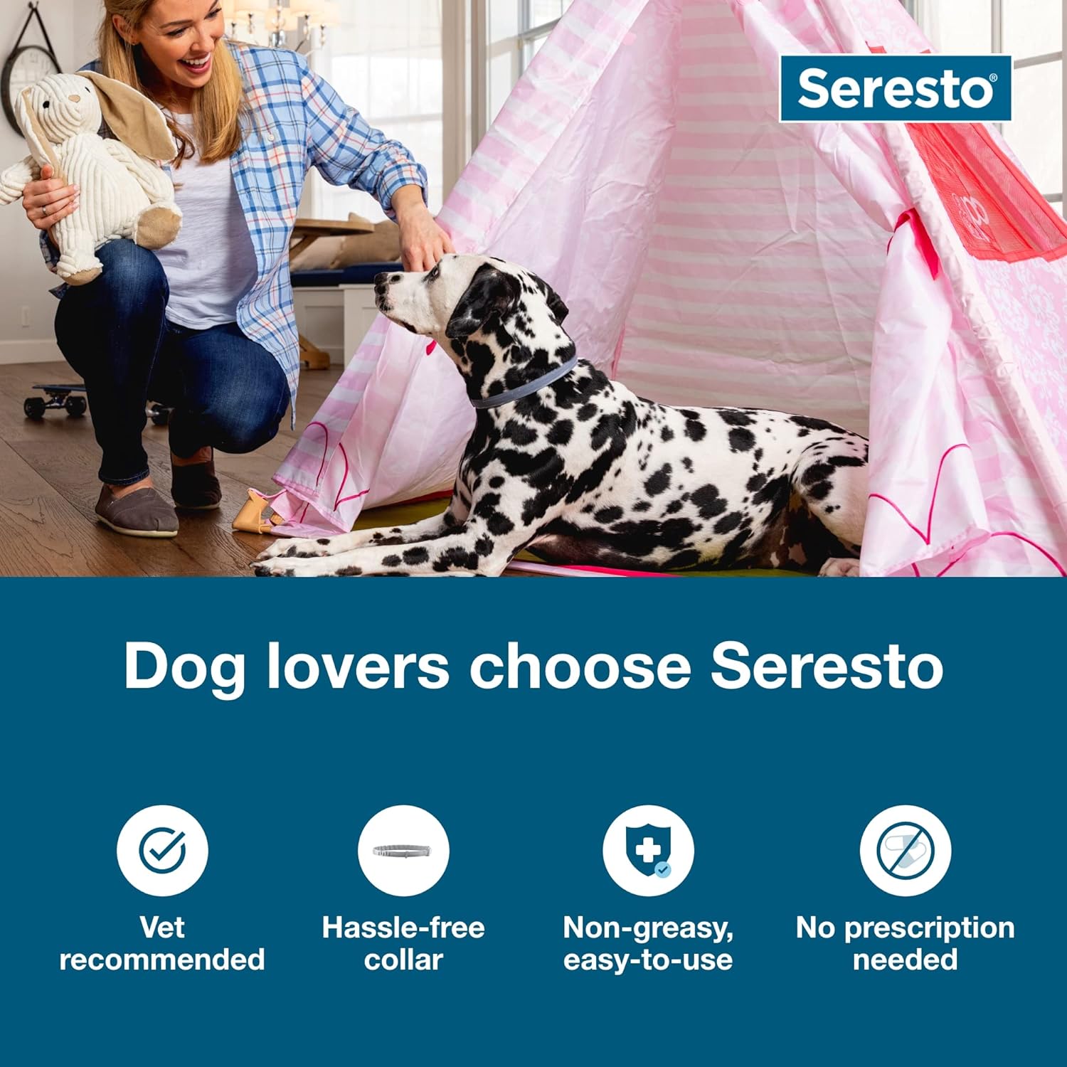 Dog Flea & Tick Collar | Seresto Long-Lasting Protection | Small & Large