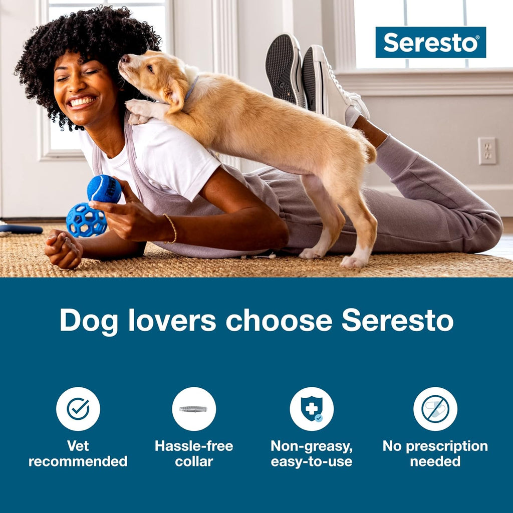 Dog Flea & Tick Collar | Seresto Long-Lasting Protection | Small & Large