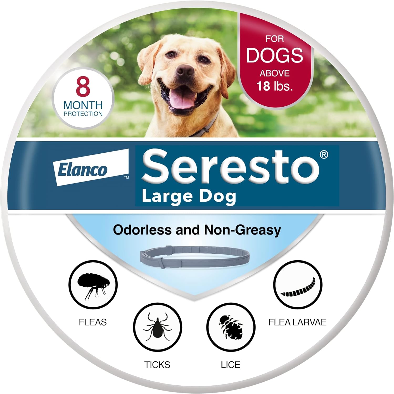 Dog Flea & Tick Collar | Seresto Long-Lasting Protection | Small & Large